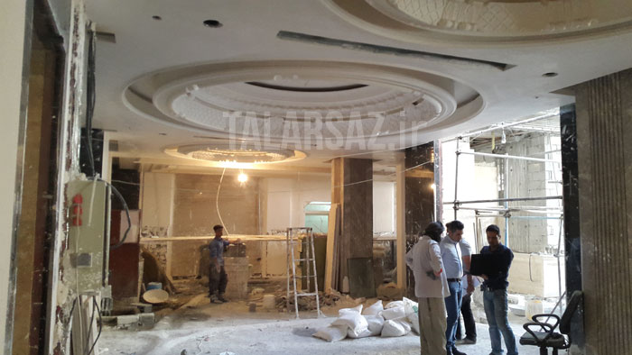 محاسبه هزینه سقف کاذب تالار عروسی، تالار پذیرایی، رستوران